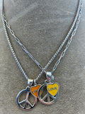Love & Peace Pendant Necklace (Circle Peace Pendant)
