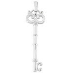 14 kt White Gold Key Pendant