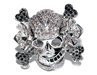 Mens Skull Diamond Ring 1.95 ct