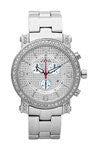 Aqua Master Round Diamond-Cut Watch with One Row Diamond Bezel, 2.60 ctw