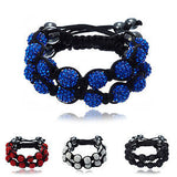 Double Layered Shamballa Swarovski Hematite Bracelet