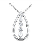 Tear Drop Diamond Pendant