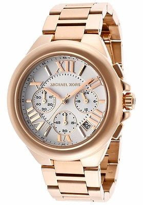 Michael Kors MK 5757 Camille Rose Gold and White Dial Chronograph New with Box