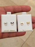 Mickey Mouse 14kt Gold Stud Earrings