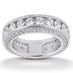 14k Gold Women's Wedding Band - Channel Set Diamond Ring 1.20 ct