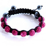 Shamballa Bracelet Fuschia