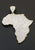 Africa Map Yellow Gold Pendant