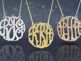 Monogram Sterling Silver Necklace