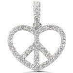 Peace Heart Diamond Pendant