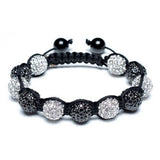 Men's Shamballa Macrame Bracelet Swarovski Crystal Beads 15mm