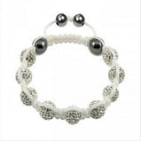 Shamballa White on White Ladies Bracelet