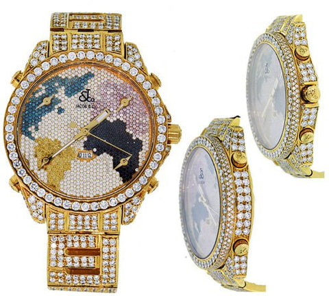 Jacob all Iced Out World Map Diamond Watch